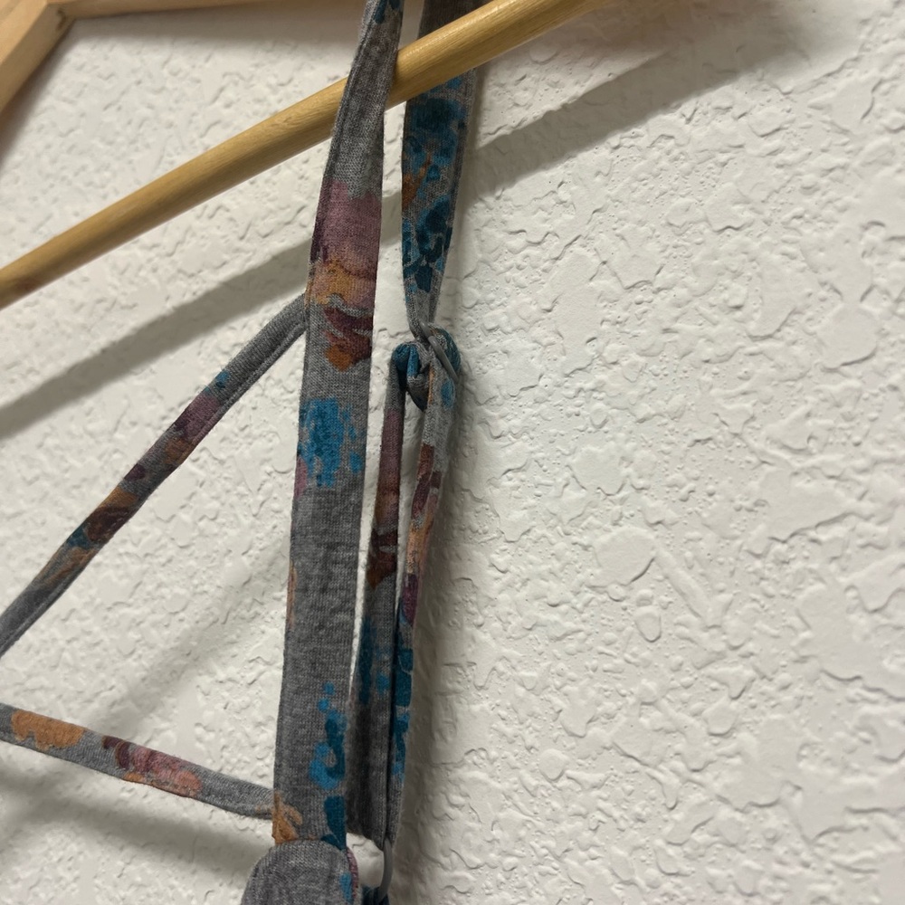 *Torrid Maxi Jersey Tiered Strappy Dress Grey Floral Size 2 2X - Picture 7 of 11